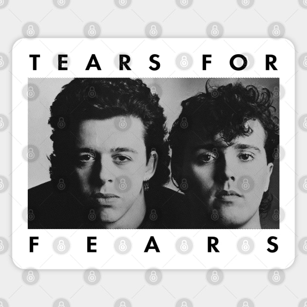 Tears for fears - Retro Sticker by TheMarineBiologist